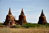 Bagan Myanmar. Minor temples near the Payathonzu. 